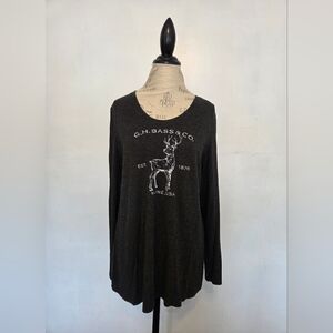 Women's G.H. Bass Christmas Raindeer Christmas Long Sleeve XL